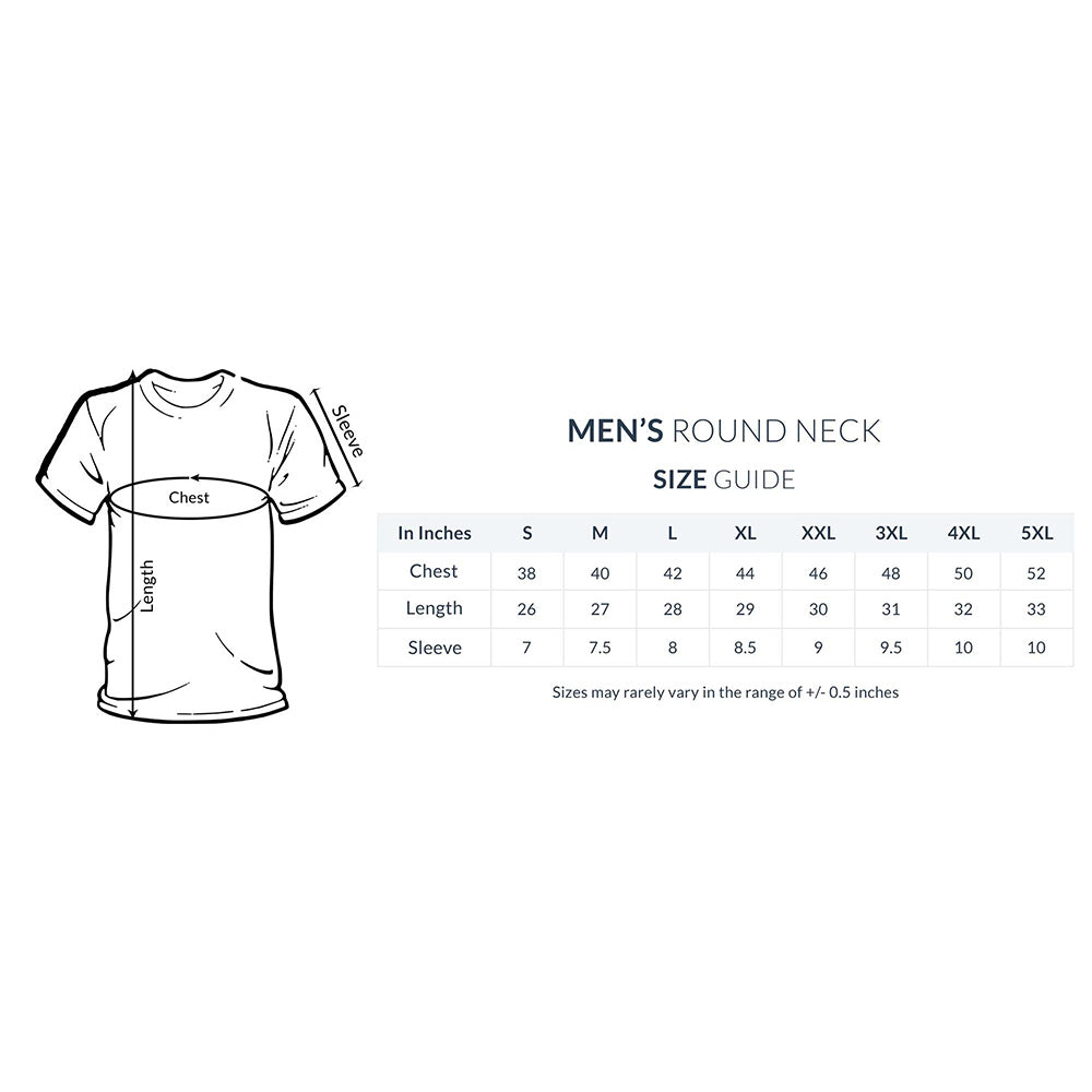Funny Indian T-Shirt- size guide