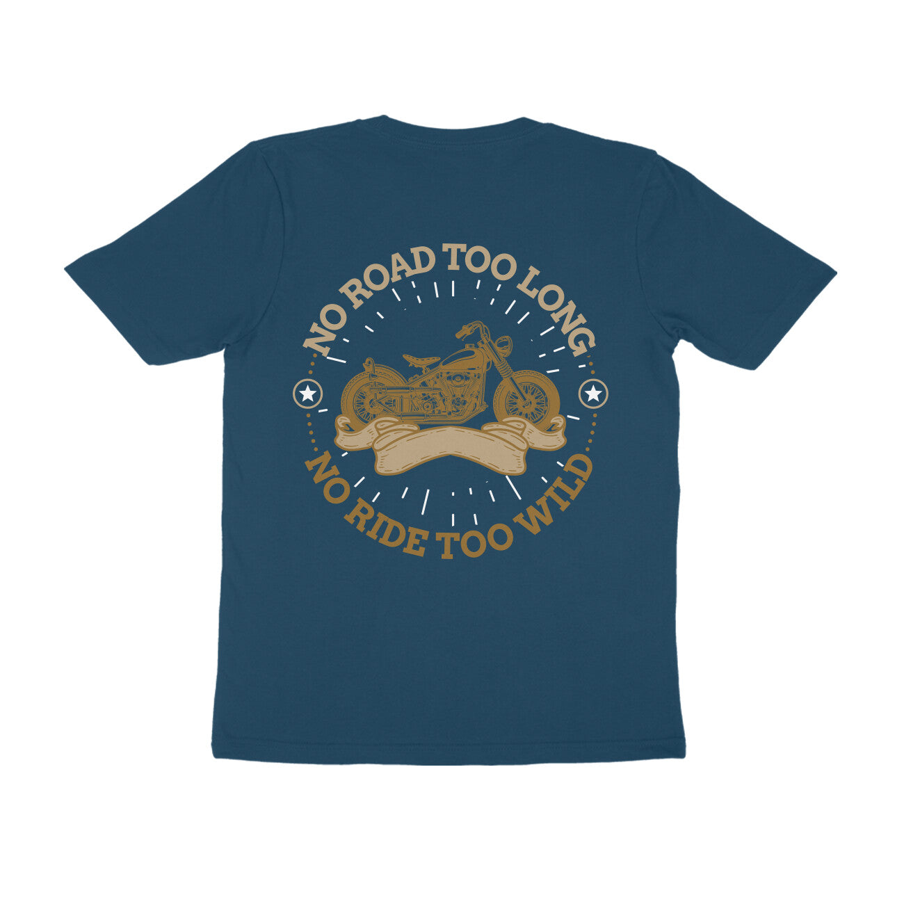 Back View of Unisex biker T-shirt for riders