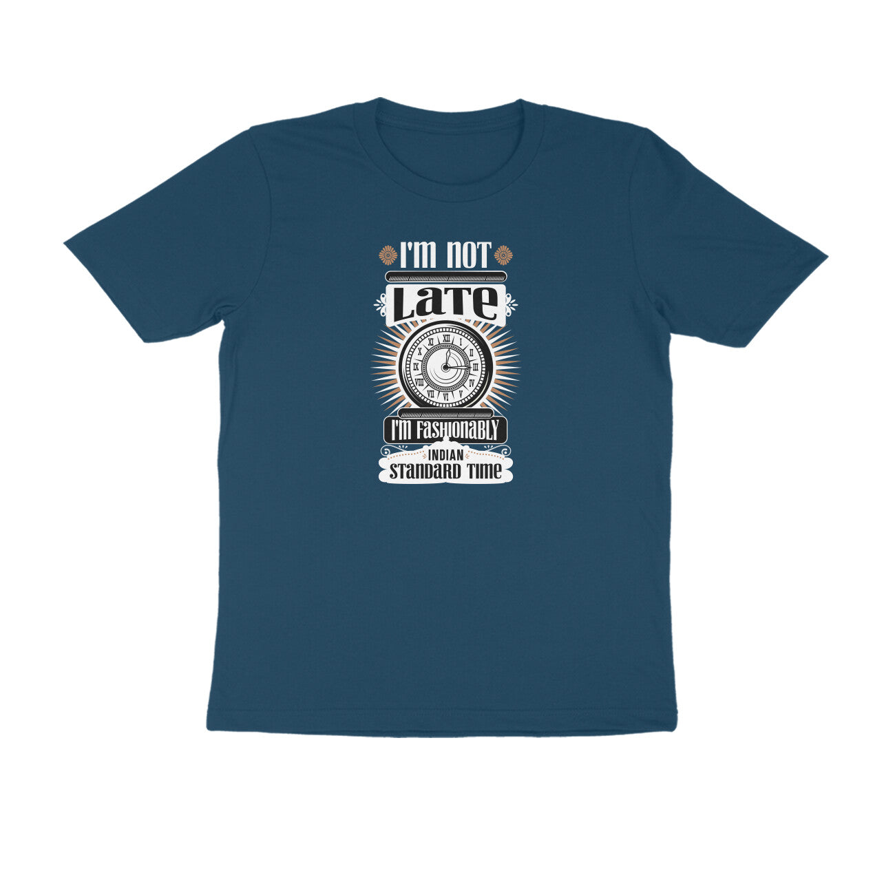 Funny Indian T-Shirt- navy blue