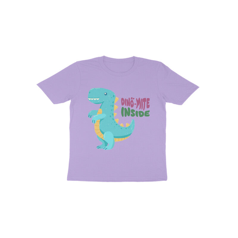 Purple_Front_Front View_Dino-mite Kids_T-shirt - Tootypop BLUE