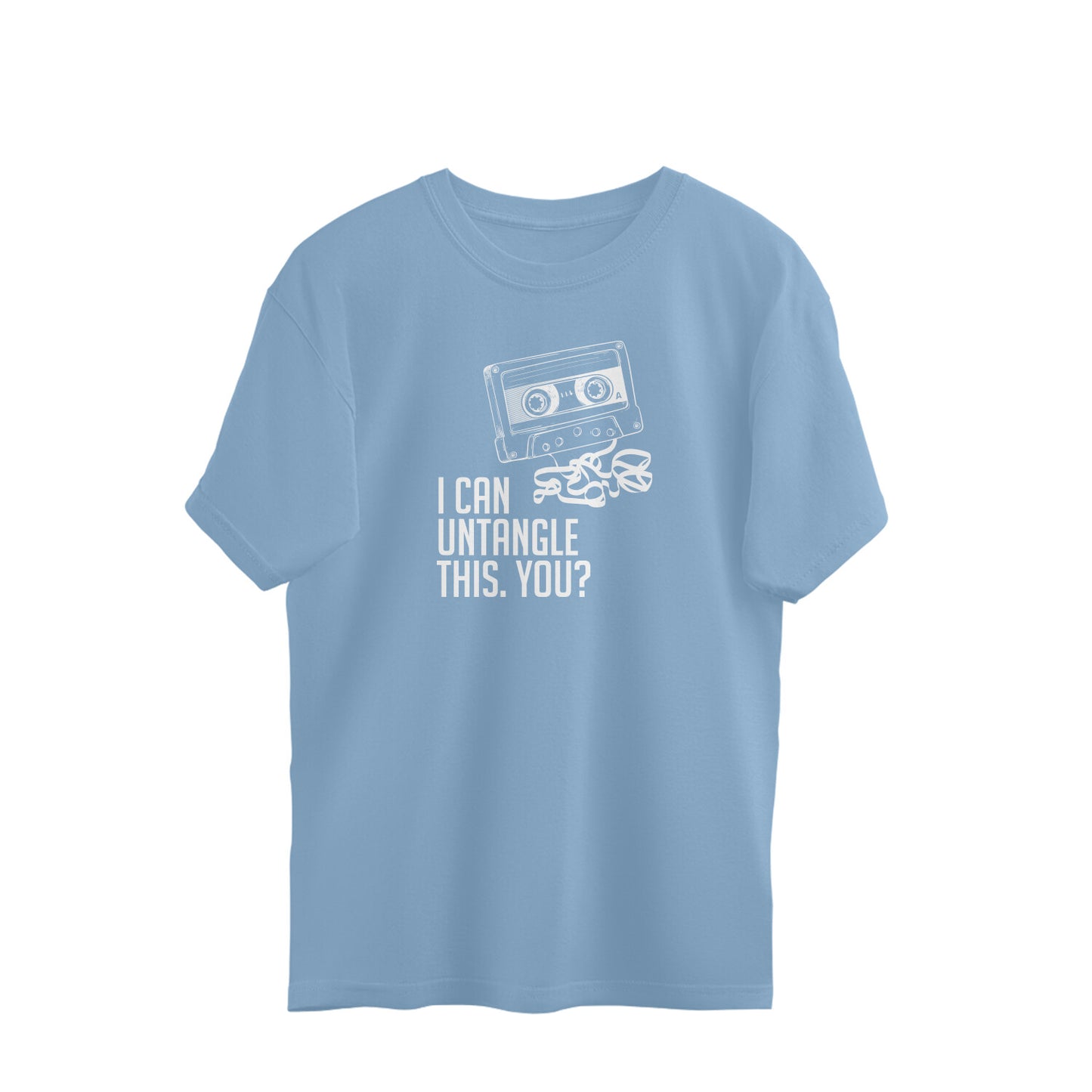 Cassette tape print oversized T-shirt – unisex, premium cotton fabric