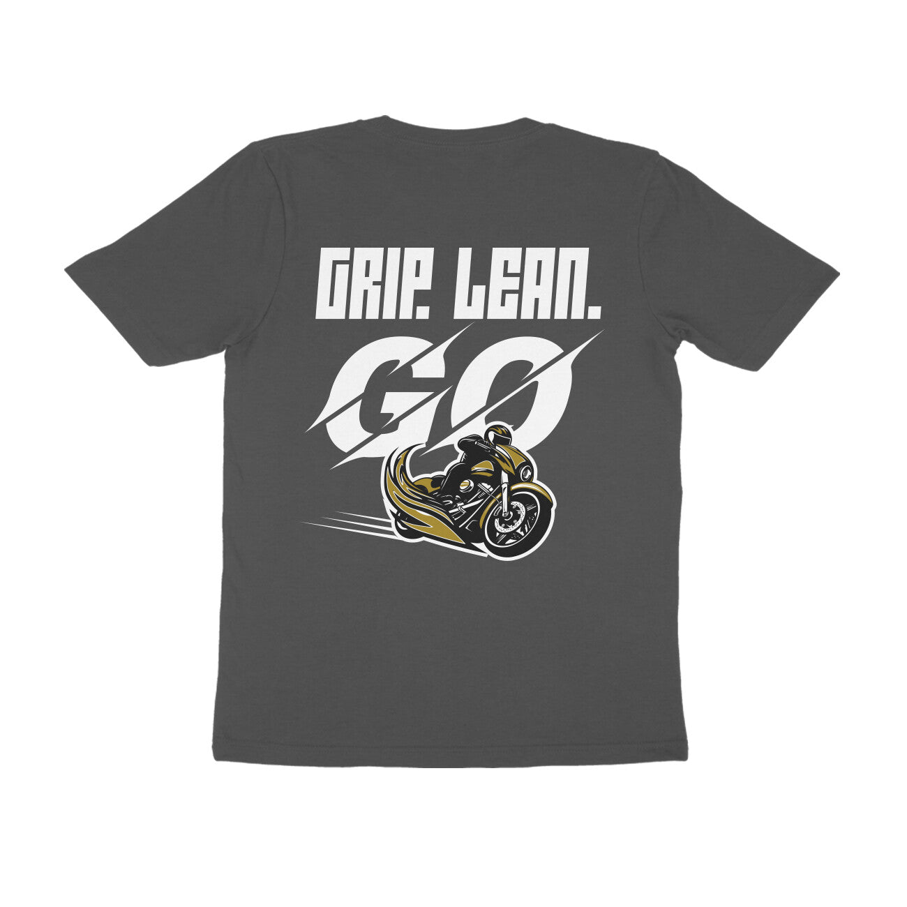 Back View - Motorcycle-themed Biker T-Shirt for Men – ideal for bikers and road trip enthusiasts