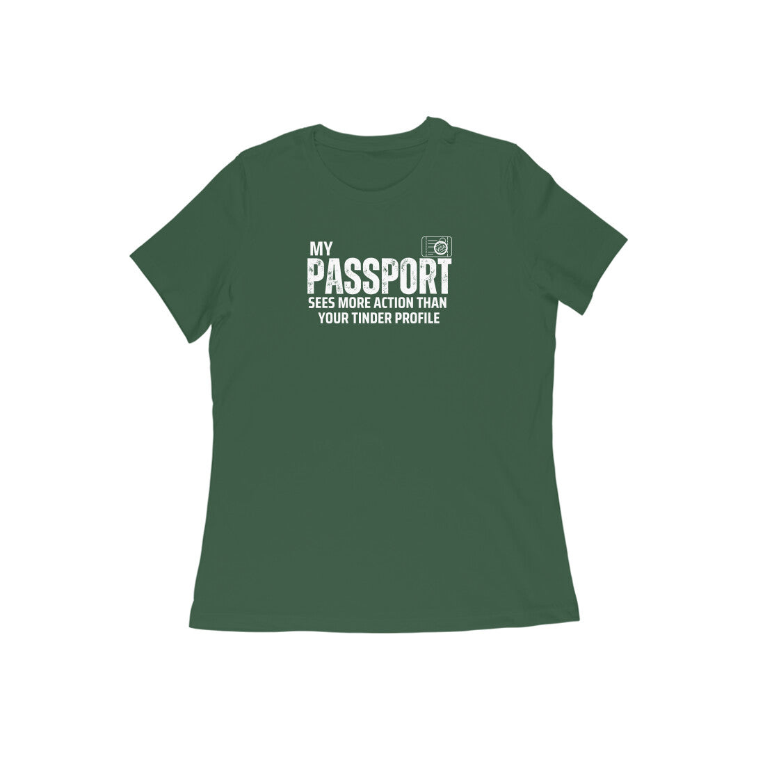 GREEN Funny Quirky Travel T-Shirt for Women